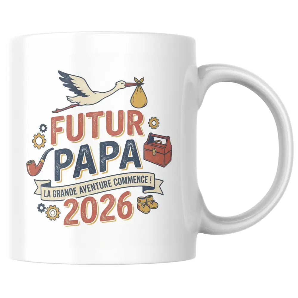 Mug Futur Papa 2026 — La Grande Aventure Commence