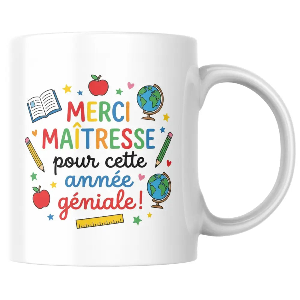 Mug Merci Maîtresse — Le Cadeau de Fin d'Année Qui Fait Plaisir