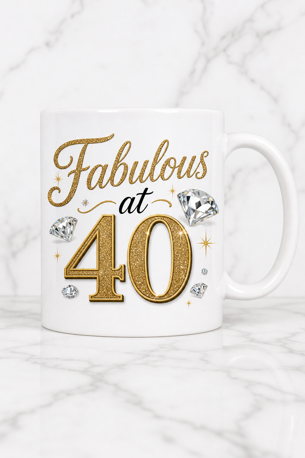 Célébrer 40 ans avec un mug personnalisé fabuleux et plein d'émotion