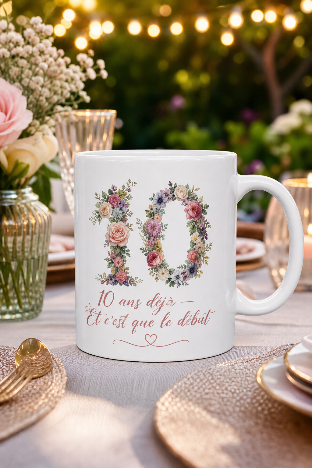 Mug 10 Ans Ensemble — mug personnalisé en céramique