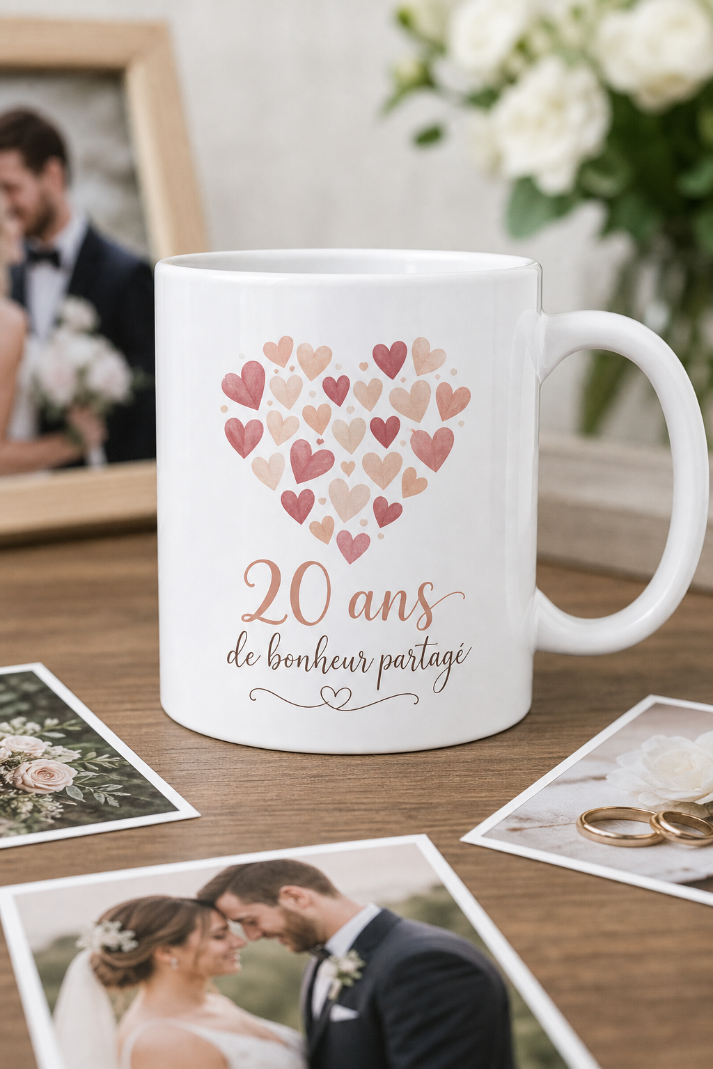 Mug 20 Ans de Mariage — mug personnalisé en céramique