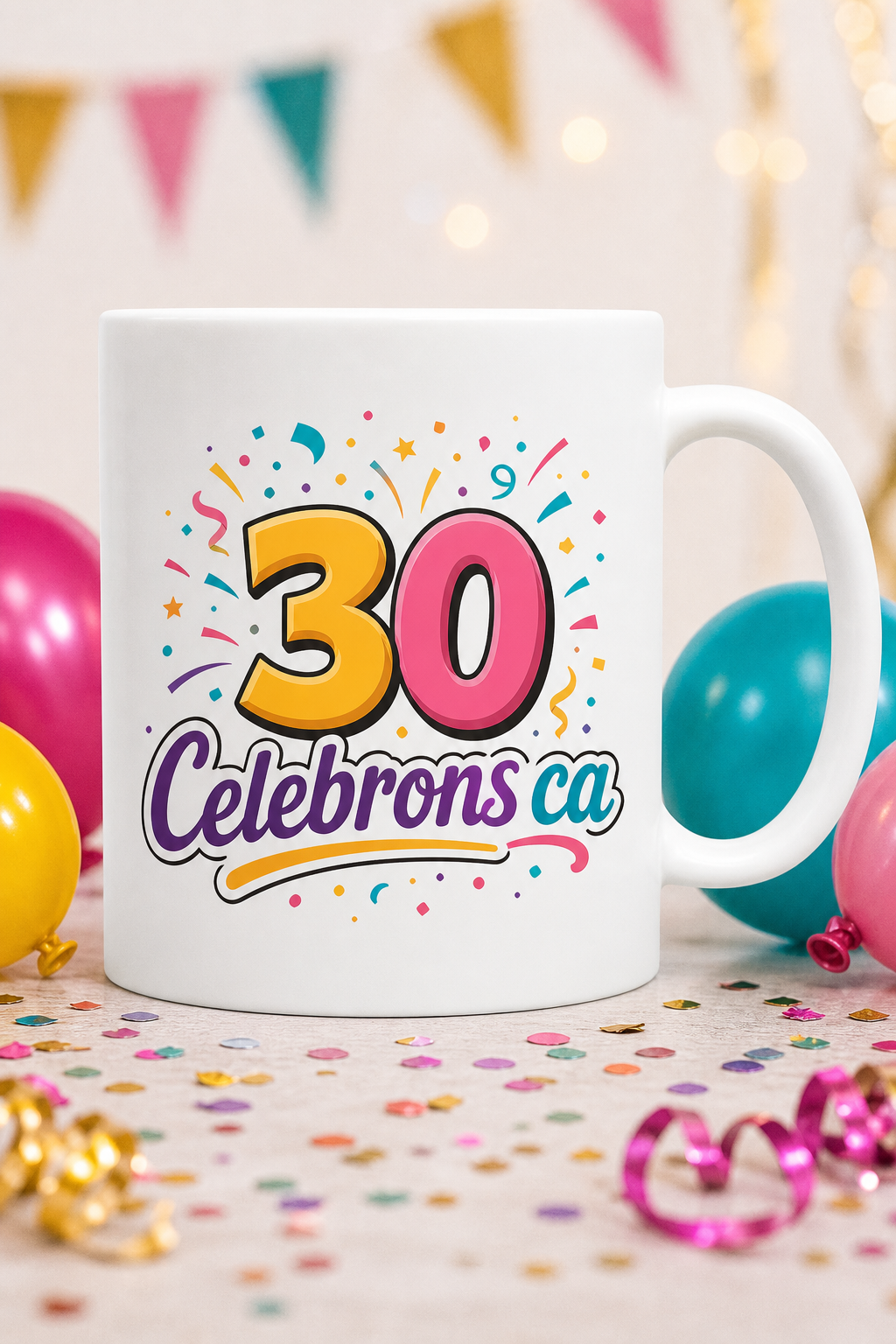Mug 30 Ans Célèbre — mug personnalisé en céramique