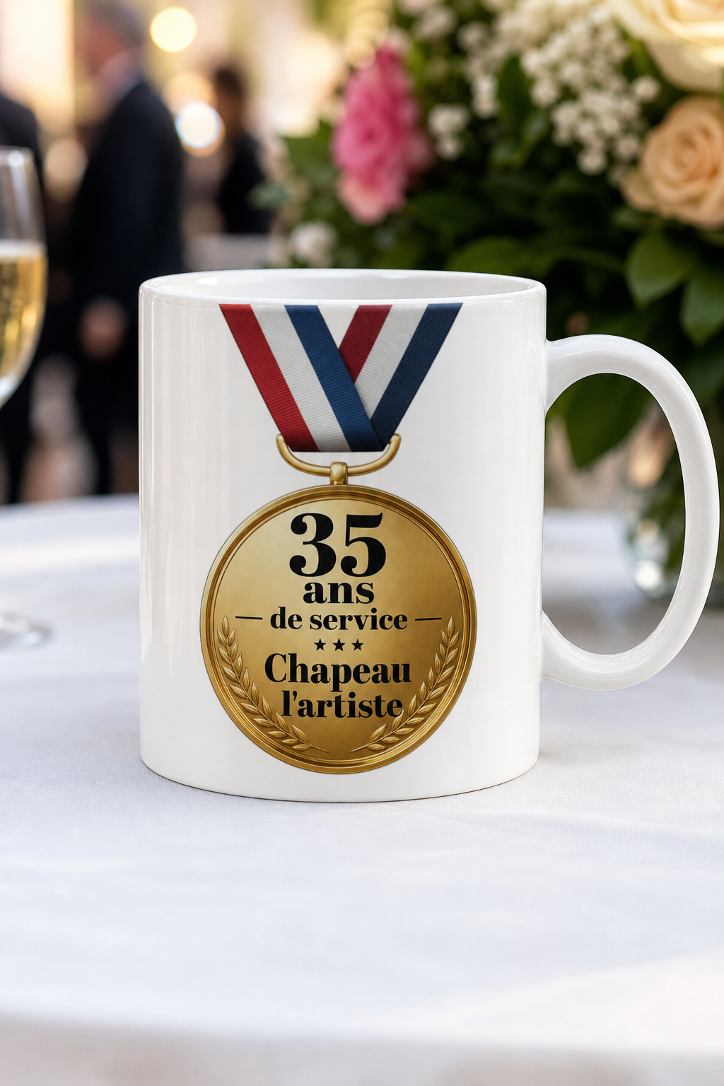 Mug 35 ans de Service — mug personnalisé en céramique