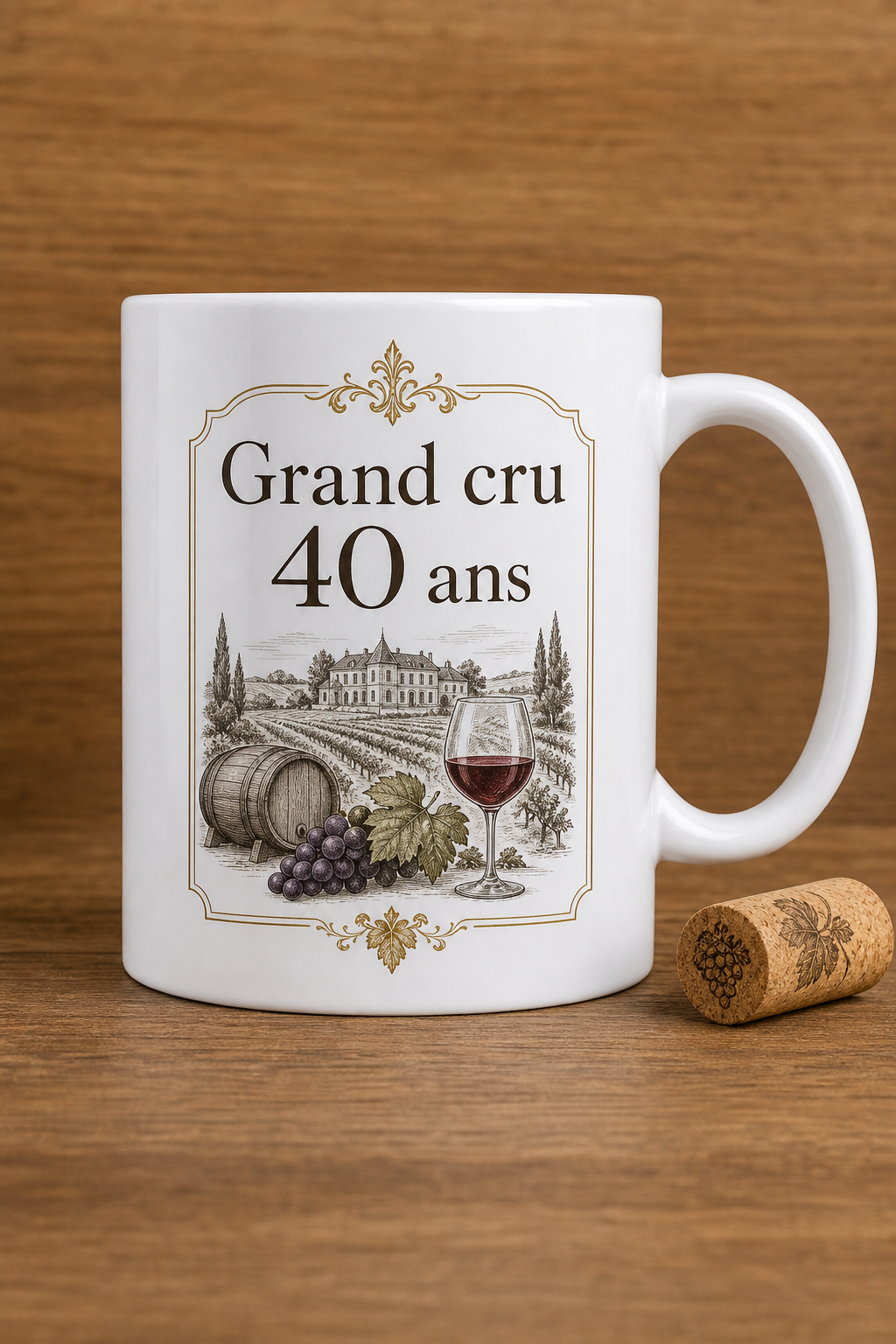 Mug 40 Ans Millesime — mug personnalisé en céramique