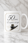 Mug 50 Ans Exception — Un cadeau qui célèbre un demi-siècle d'exception