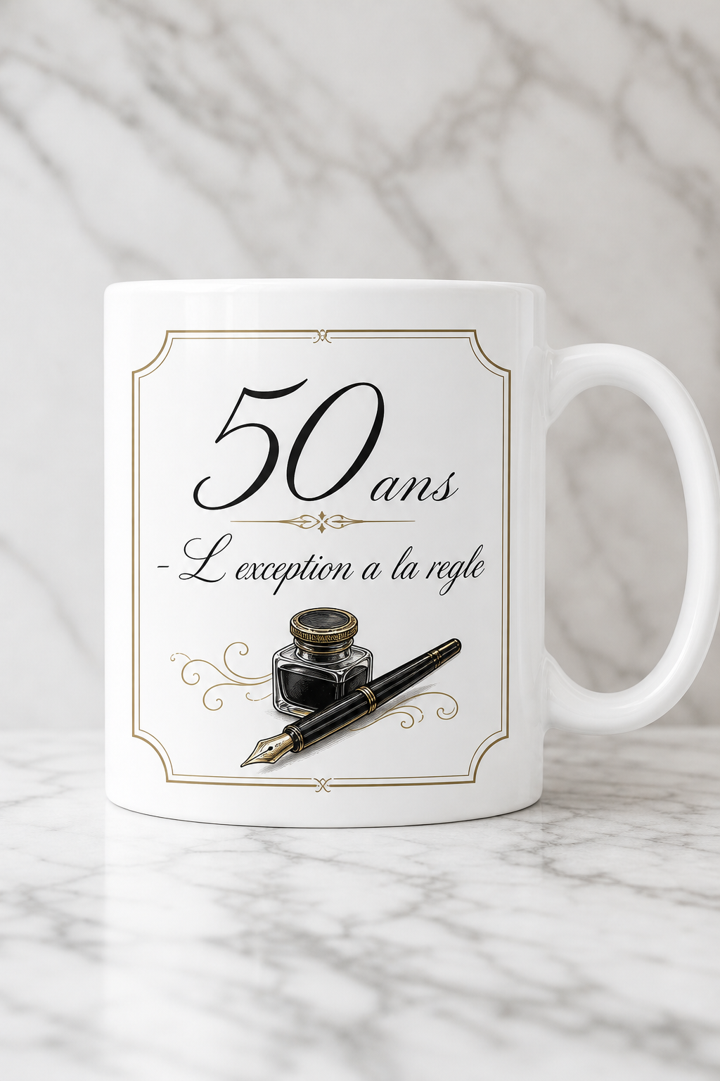 Mug 50 Ans Exception — mug personnalisé en céramique