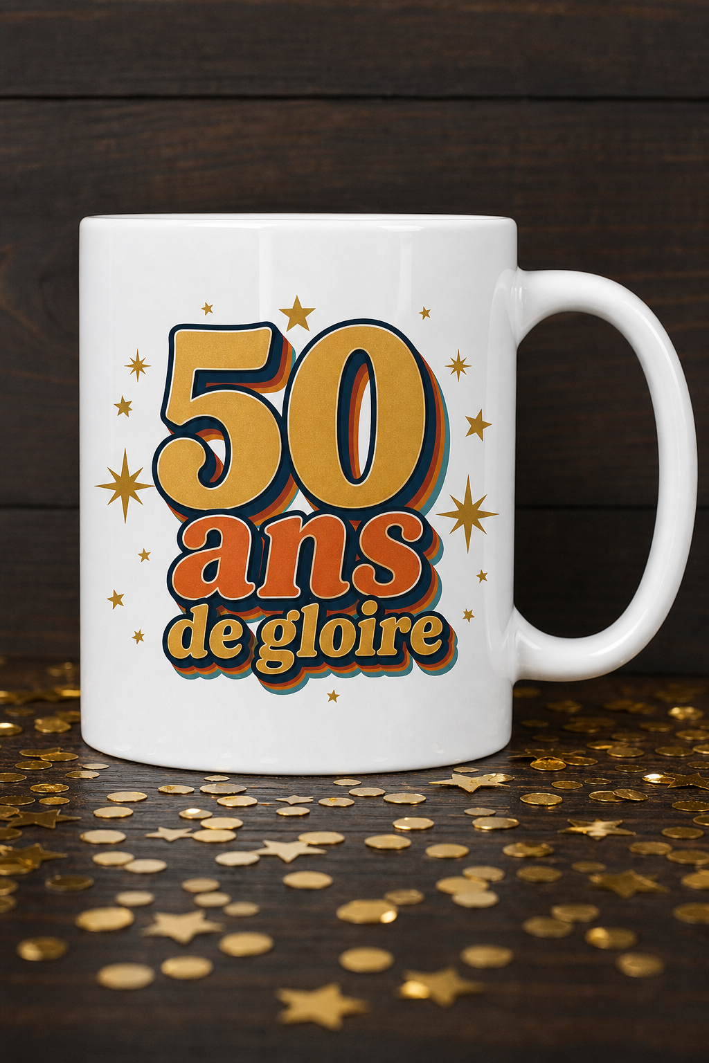 Mug 50 Ans Glorieux — mug personnalisé en céramique