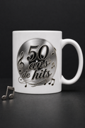 Mug 50 Ans Platine — Une touche d’élégance pour ce cap mémorable
