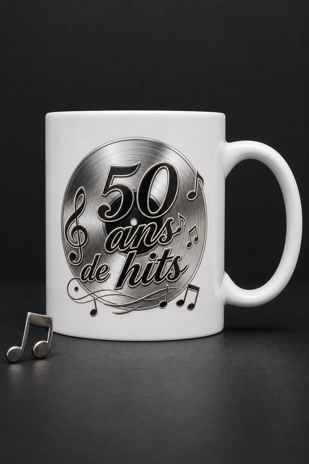 Mug 50 Ans Platine — mug personnalisé en céramique