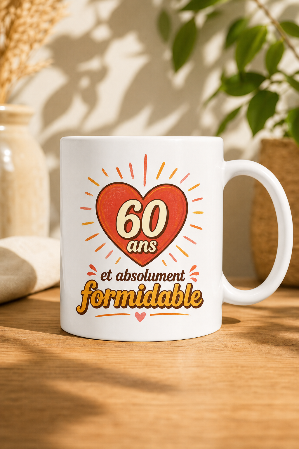 Mug 60 Ans Formidable — mug personnalisé en céramique