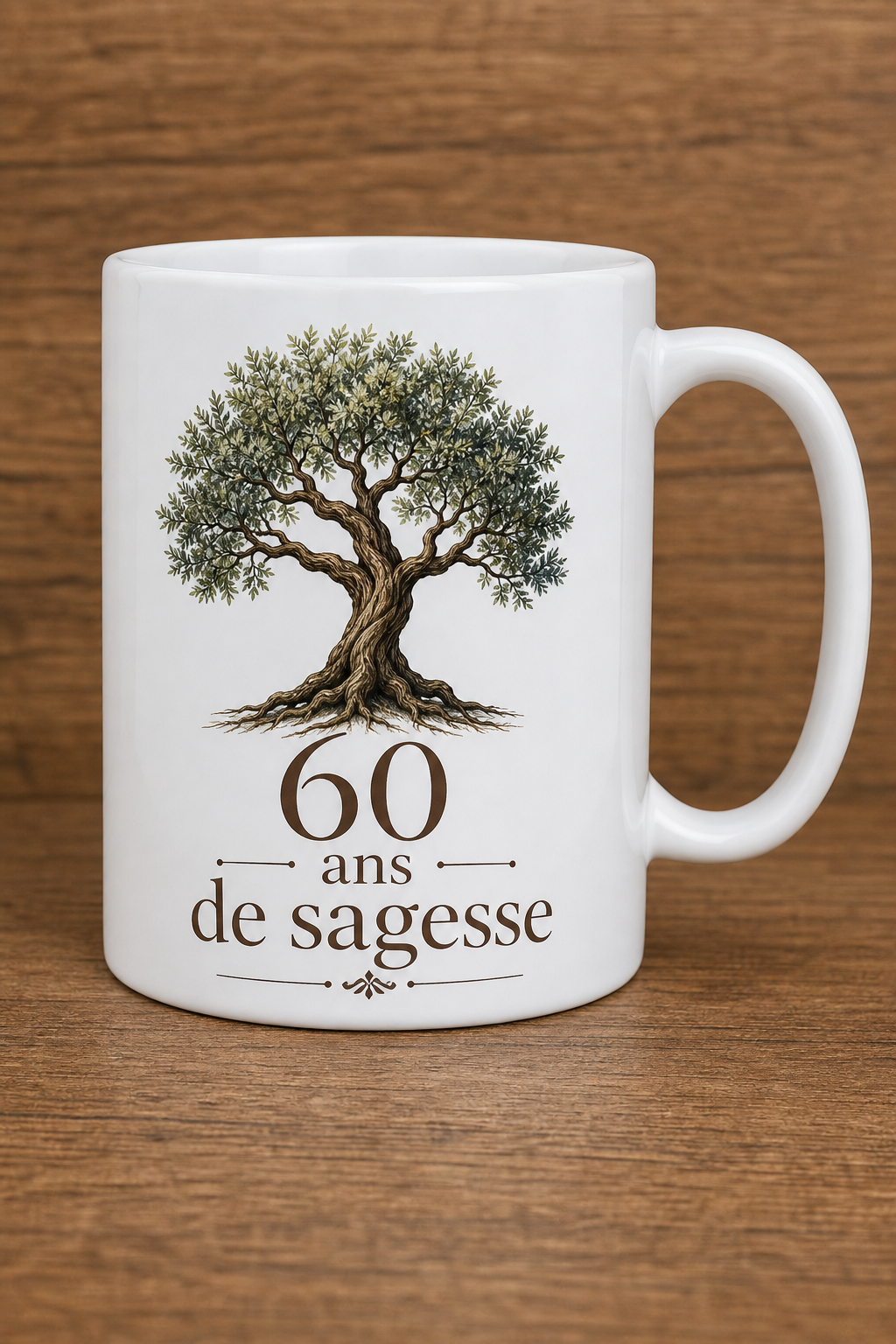 Mug 60 Ans Sage — mug personnalisé en céramique