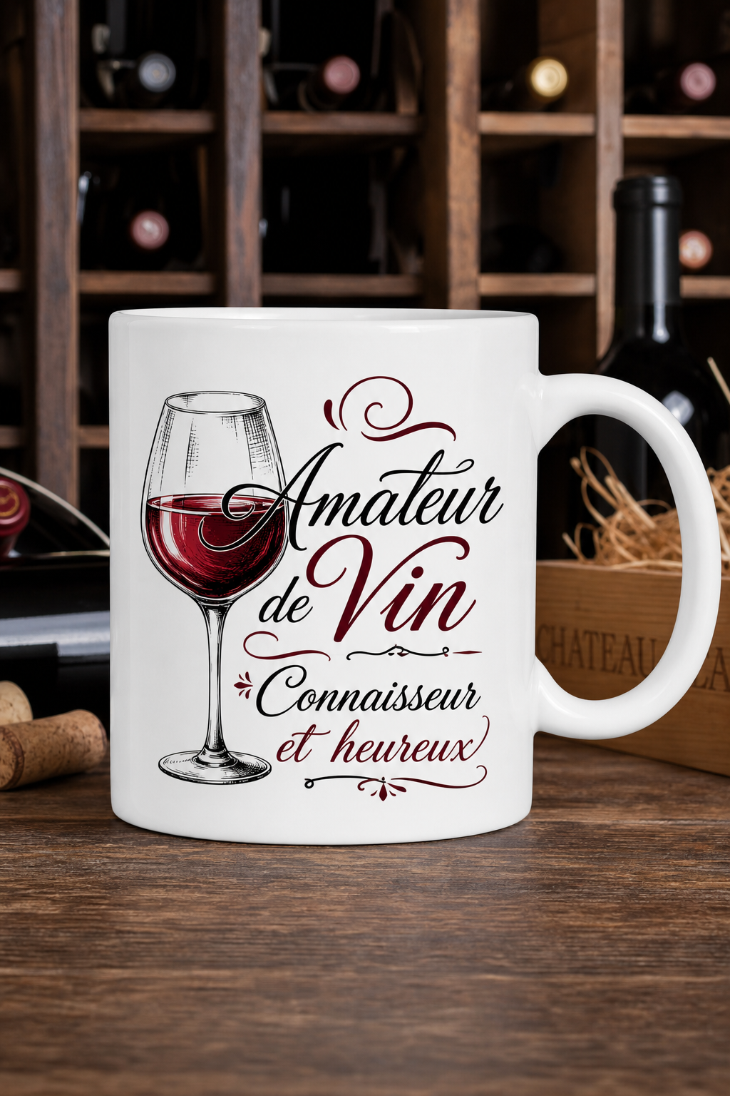 Mug Amateur de Vin — mug personnalisé en céramique