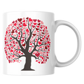 Mug amour – Arbre aux cœurs rouge et rose – Tasse romantique en céramique – Instant Mugs - Mug