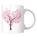 Mug amour – Arbre en forme de cœur rose – Tasse romantique en céramique – Instant Mugs - Mug