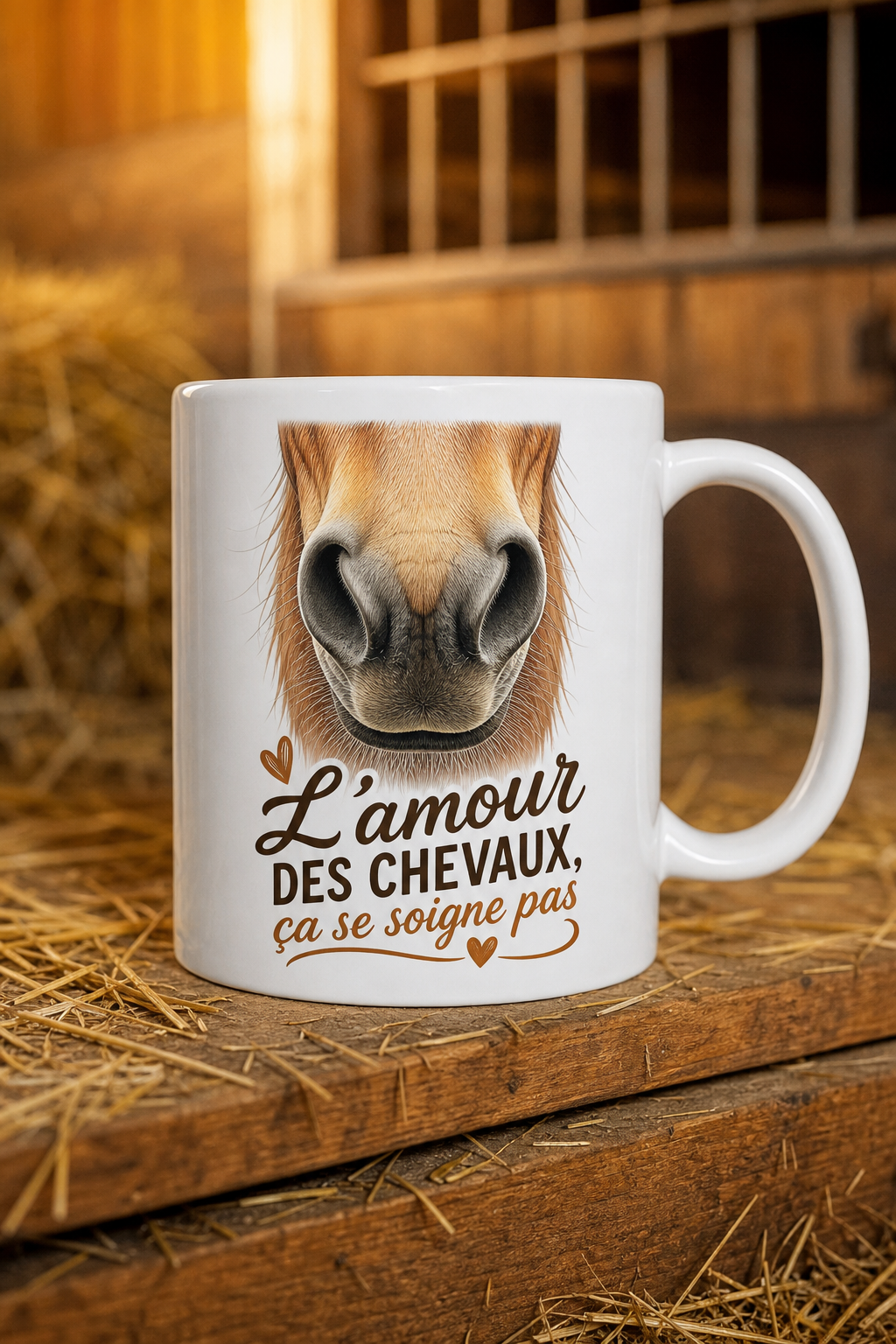 Mug Amour des Chevaux — mug personnalisé en céramique