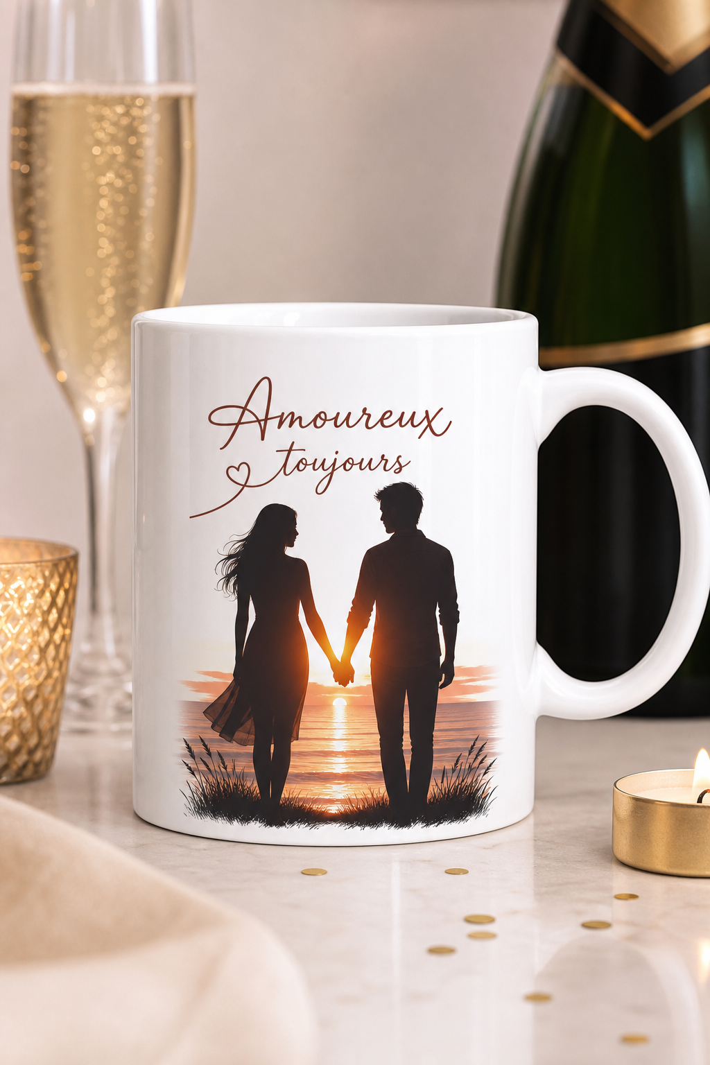 Mug Amoureux Toujours — mug personnalisé en céramique