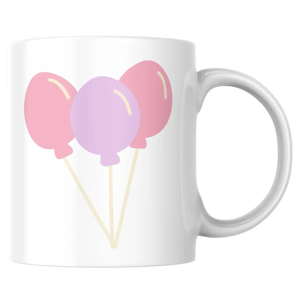 Mug anniversaire – Ballons pastel fête d'anniversaire
