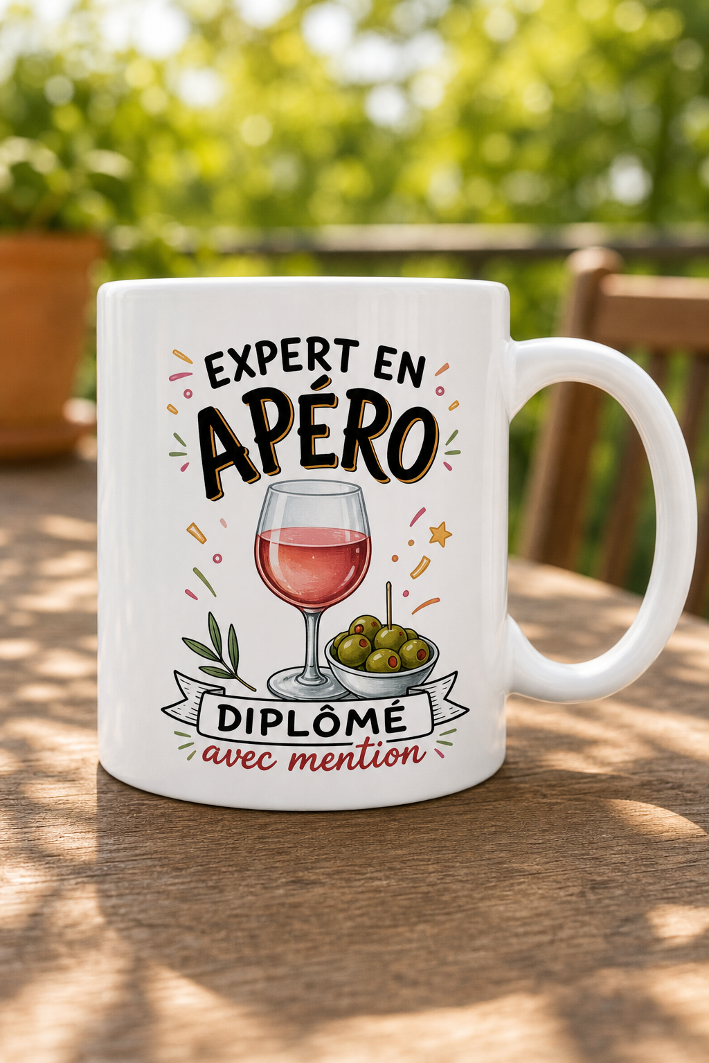 Mug Apéro Expert — mug personnalisé en céramique