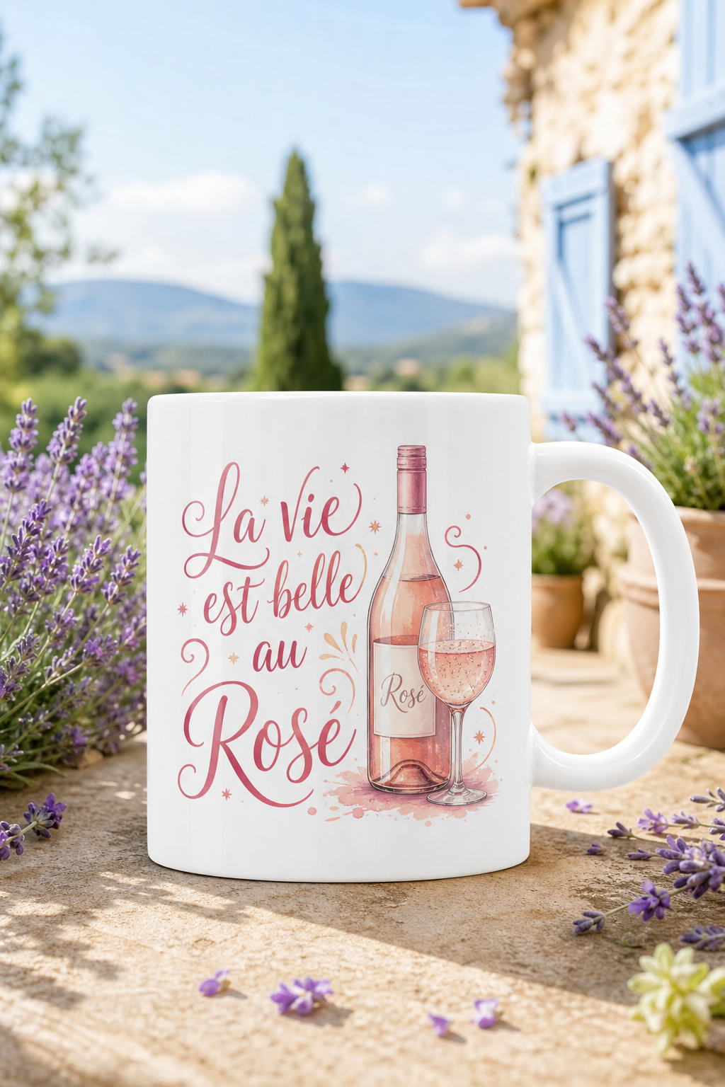 Mug Apéro Rosé — mug personnalisé en céramique