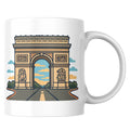 Mug céramique arc de triomphe – tasse parisienne illustrée — tasse illustrée artisanale Made in France