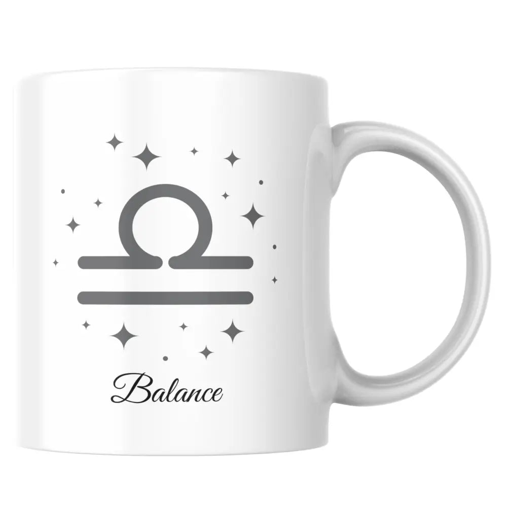 Mug céramique signe astrologique Balance — tasse élégante zodiaque artisanale Made in France