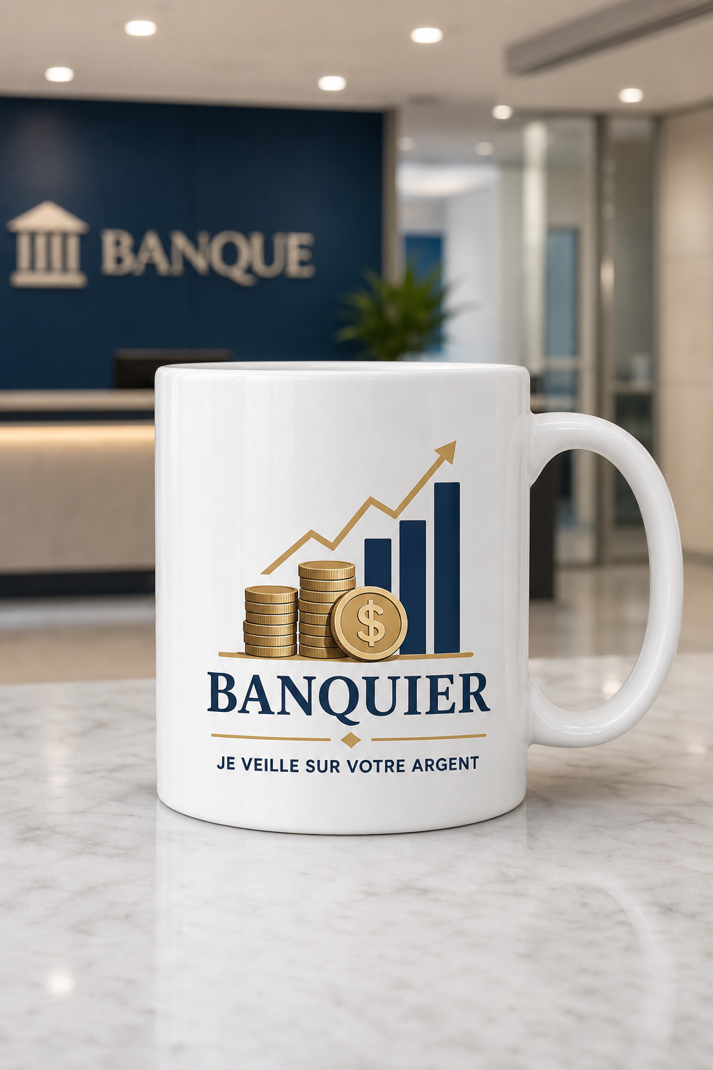 Mug Banquier — mug personnalisé en céramique