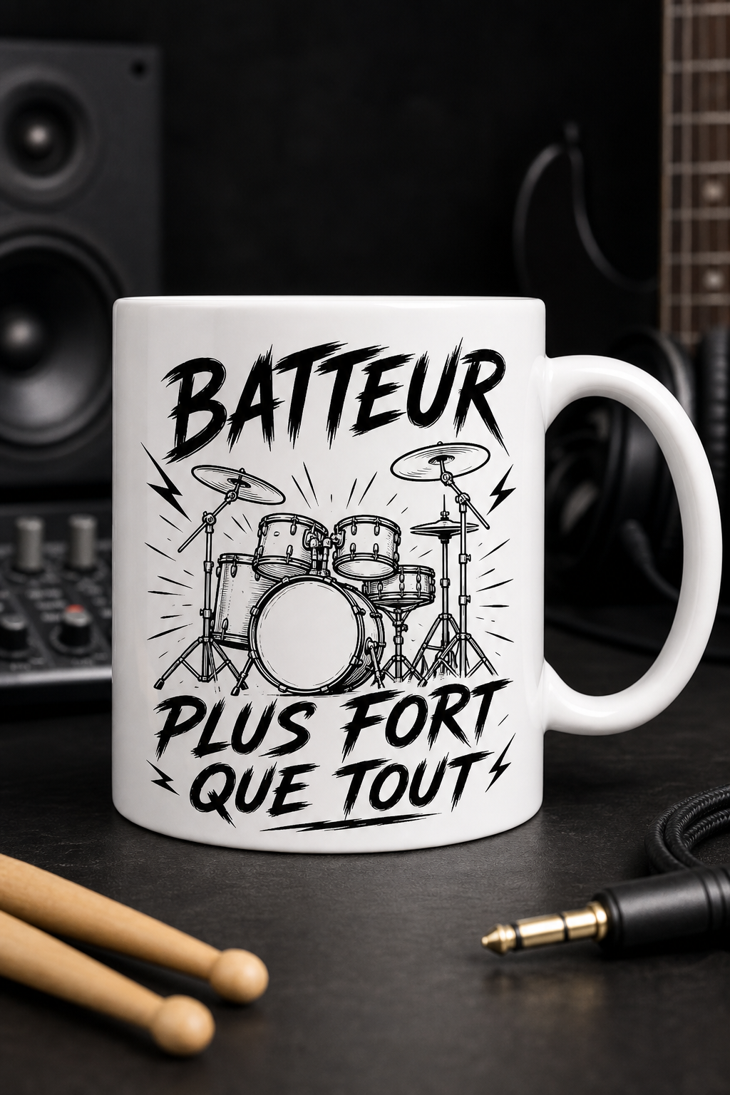Mug Batteur Fou — mug personnalisé en céramique