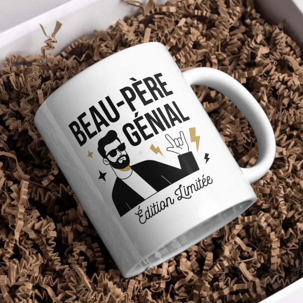 Tasse beau-père génial - édition limitée, cade vue de face — mug céramique 330 ml nord de France