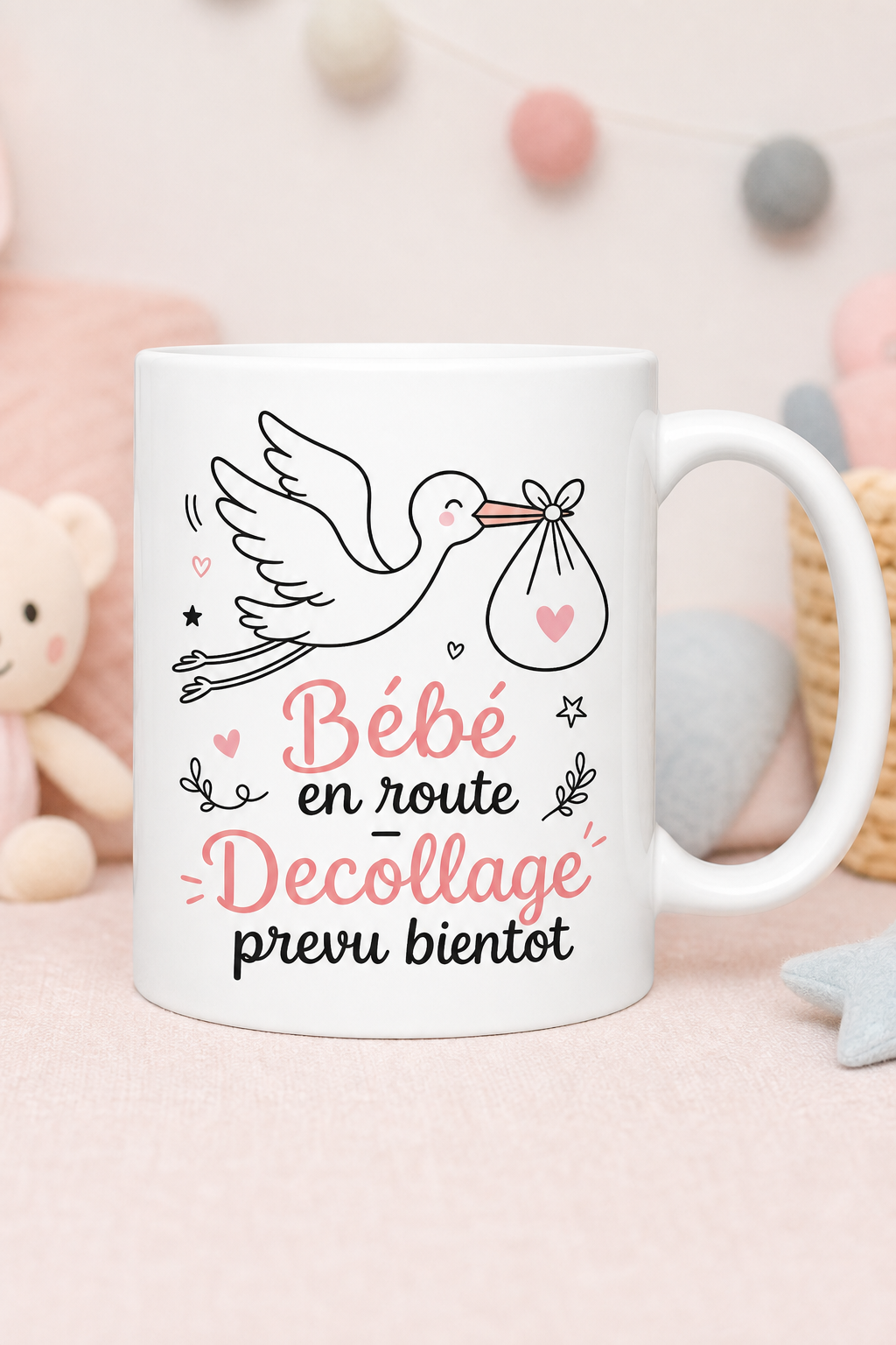 Mug Bébé en Route — mug personnalisé en céramique