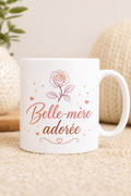 Mug Belle Mère Adorée — mug personnalisé en céramique