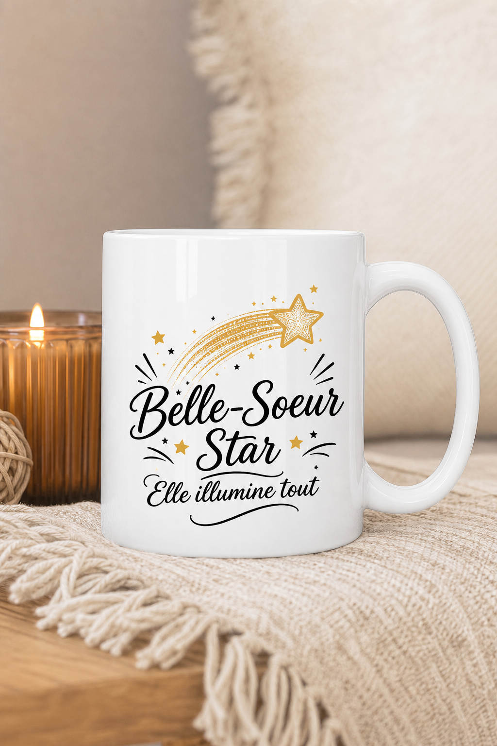 Mug Belle-Soeur Star — mug personnalisé en céramique