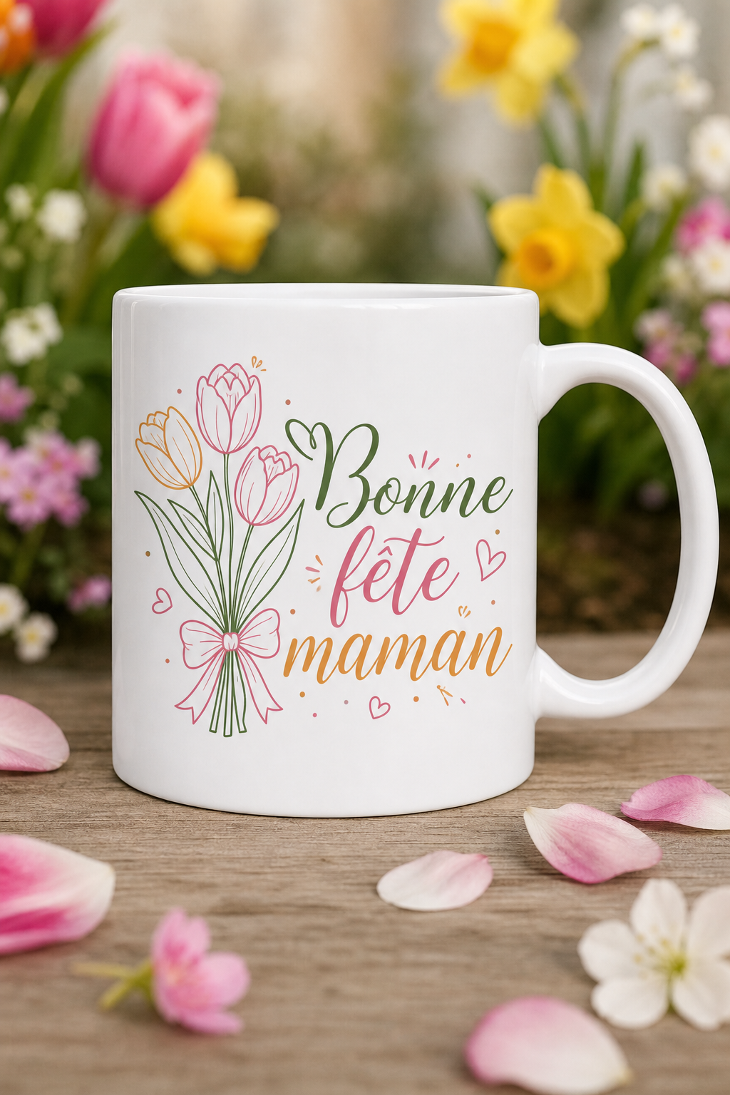 Mug Bonne Fête Maman — mug personnalisé en céramique