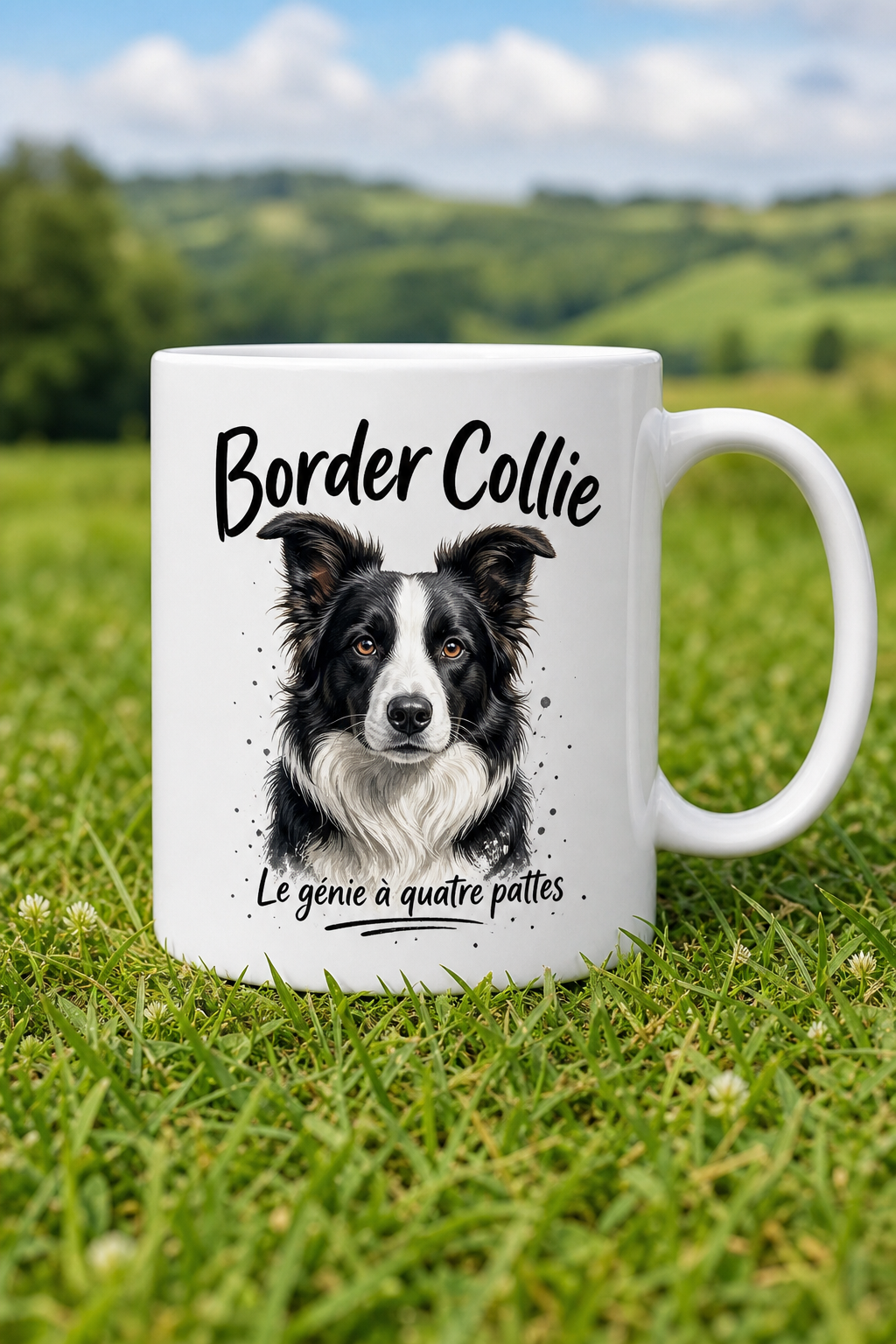 Mug Border Collie Génie — mug personnalisé en céramique