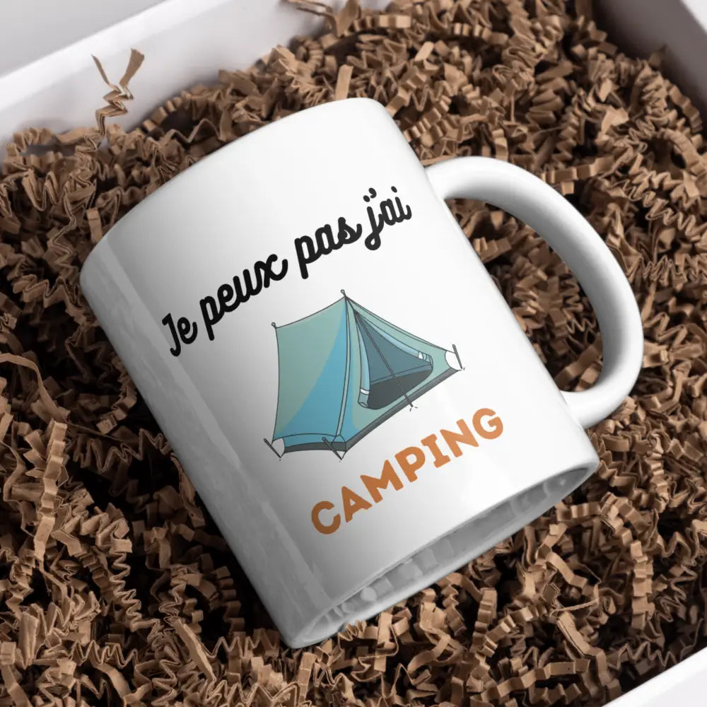 Tasse camping vue de face — mug passionné sport céramique nord de France cadeau