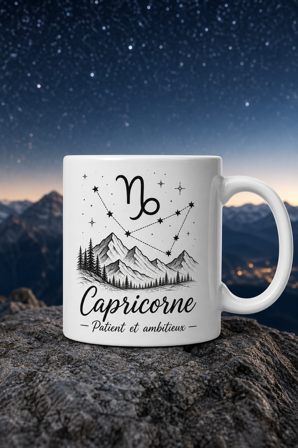 Mug Capricorne Ambitieux — mug personnalisé en céramique