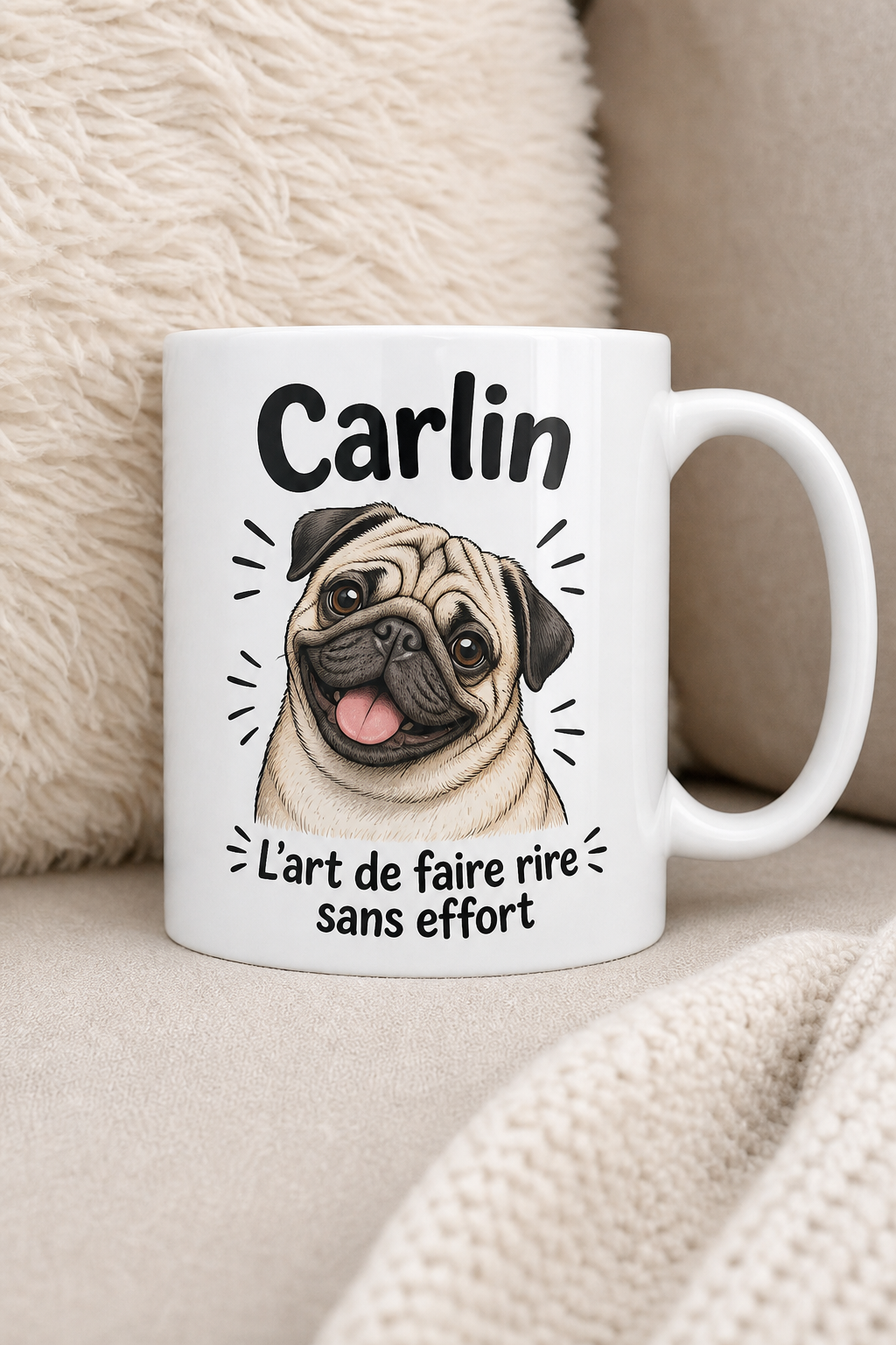 Mug Carlin Drôle — mug personnalisé en céramique