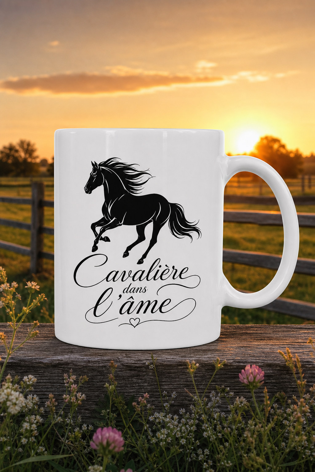 Mug Cavalière Passion — mug personnalisé en céramique