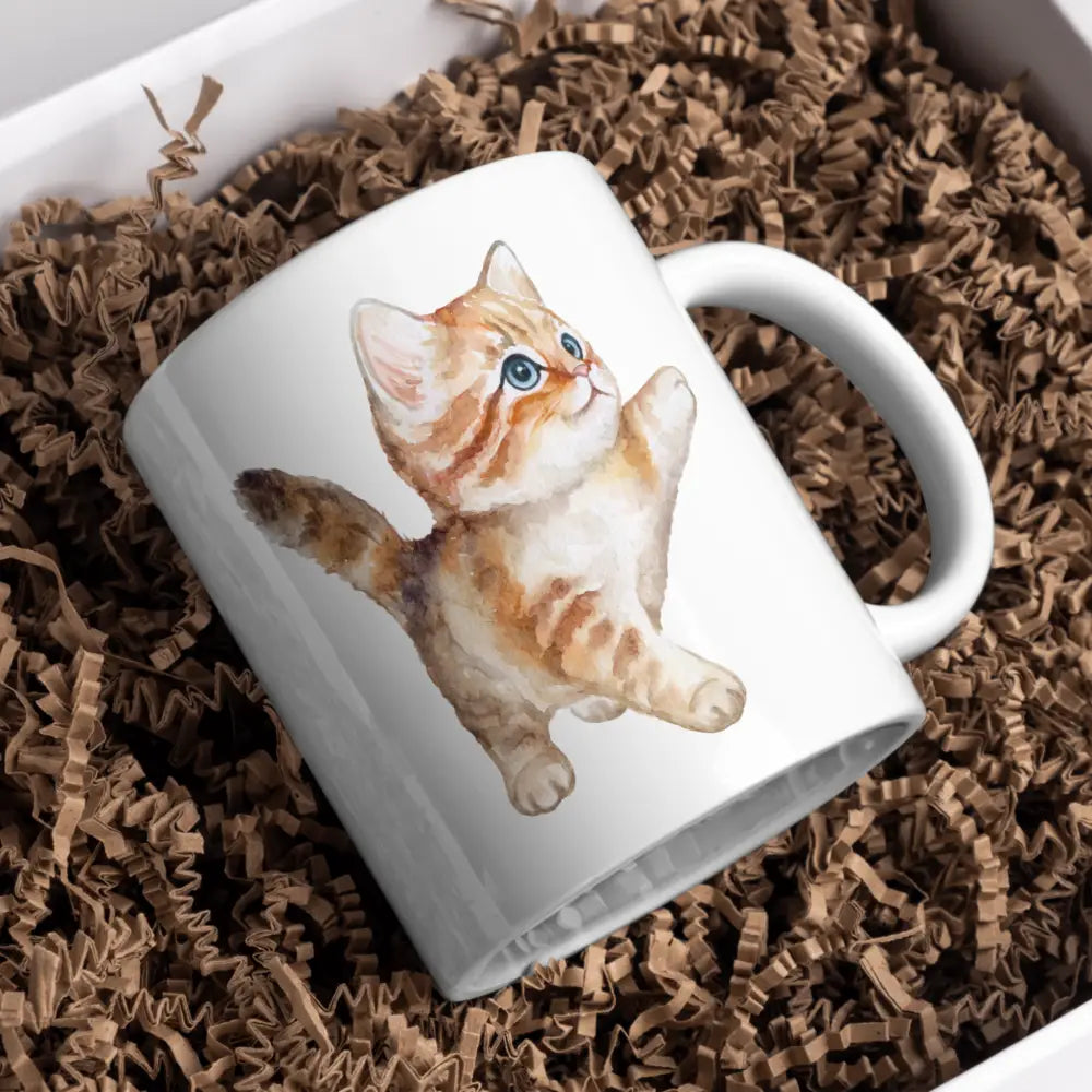 Mug chat aquarelle – tasse en céramique personnalisable – Instant Mugs - Mug