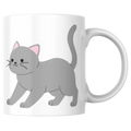 Mug chat gris – tasse en céramique kawaii personnalisable – Instant Mugs - Mug