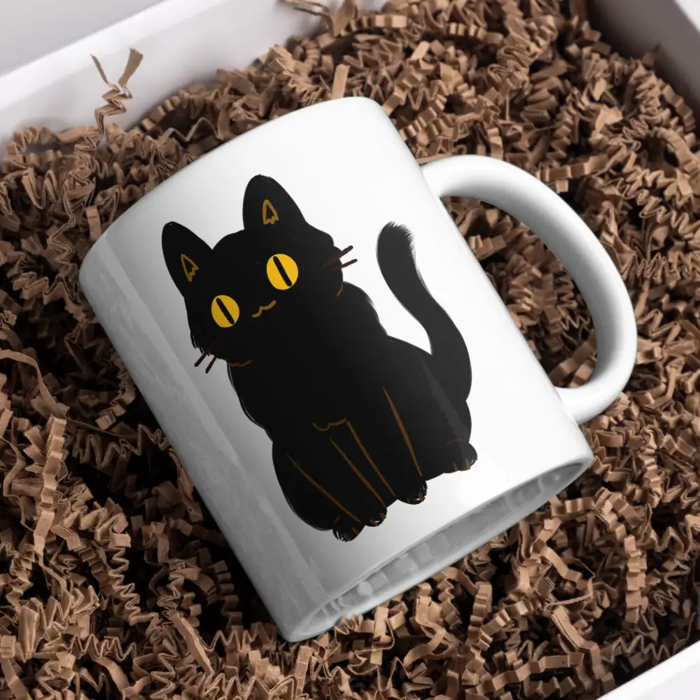 Tasse chat vue de face — mug illustré pour amoureux des animaux céramique nord de France