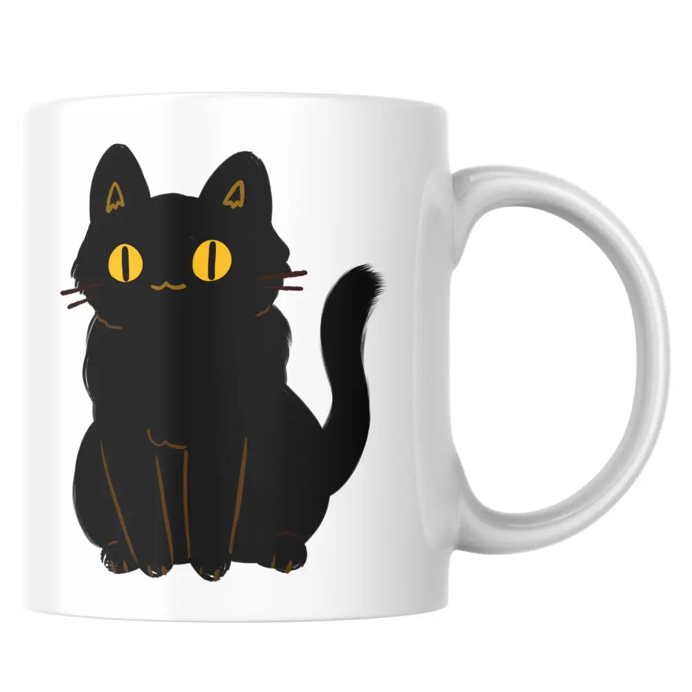 Mug chat noir personnalisé — mug personnalisé en céramique