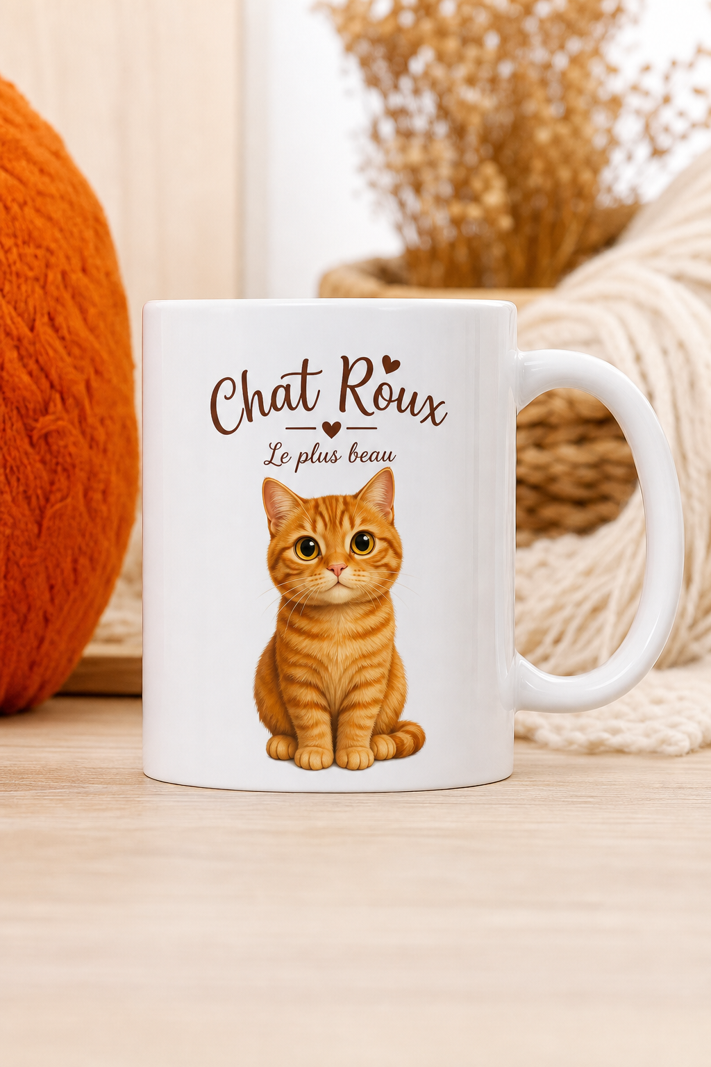 Mug Chat Roux — mug personnalisé en céramique