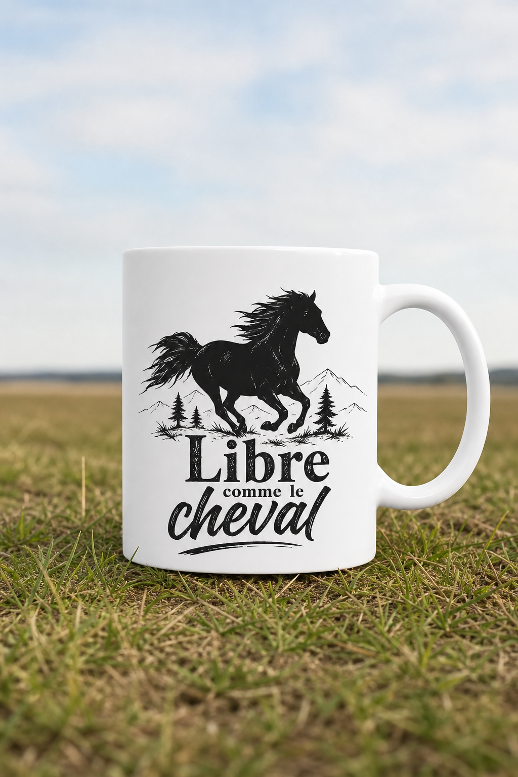 Mug Cheval Liberté — mug personnalisé en céramique