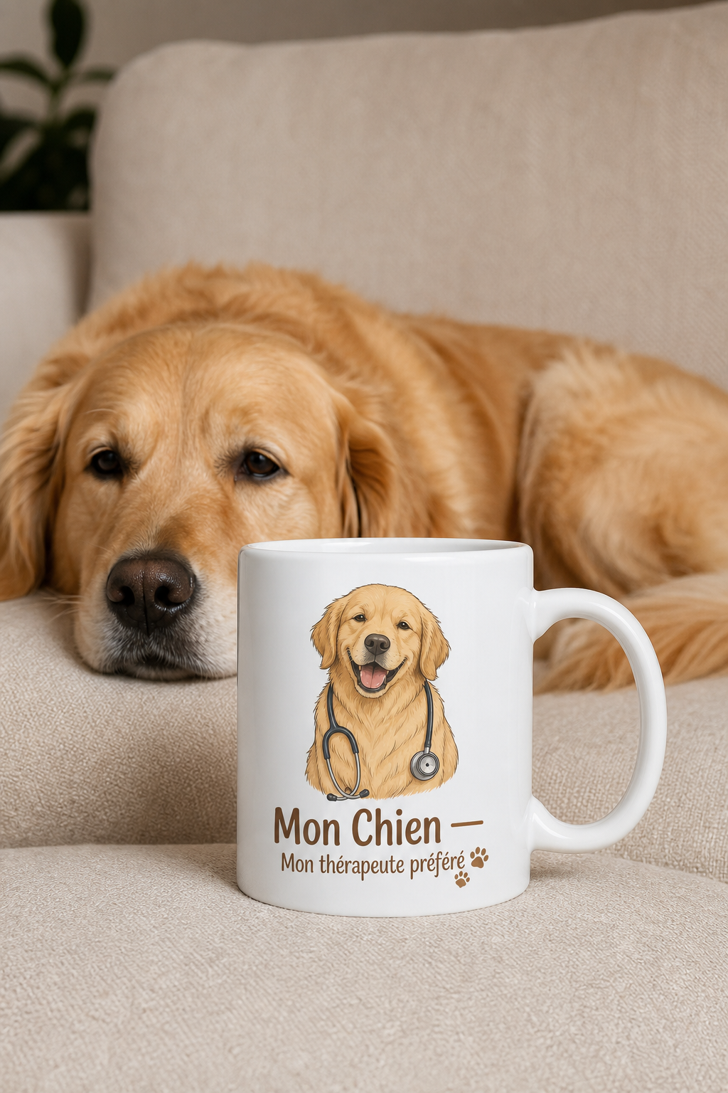 Mug Chien Thérapeute — mug personnalisé en céramique