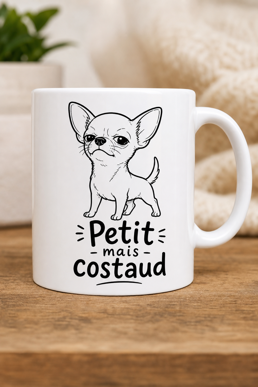 Mug Chihuahua Humour — mug personnalisé en céramique