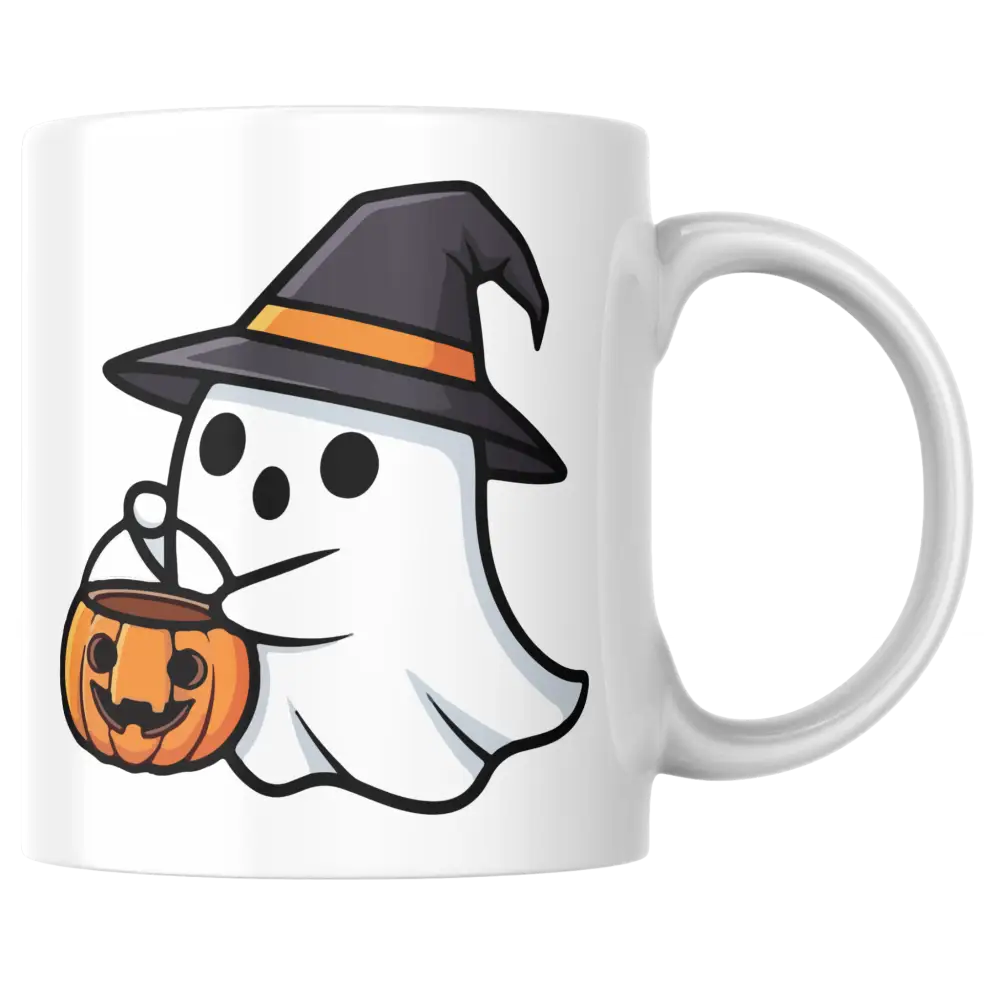 Mug citrouille Halloween – tasse fantôme kawaii – Instant Mugs - Mug