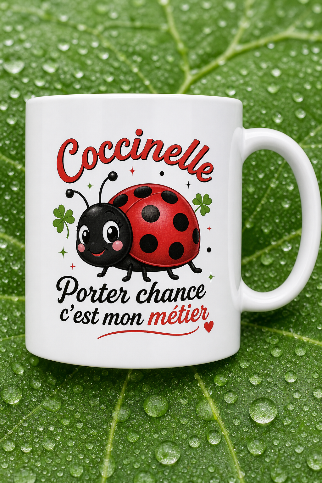 Mug Coccinelle Chance — mug personnalisé en céramique