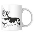 Mug corgi noir et blanc – tasse en céramique personnalisable – Instant Mugs - Mug