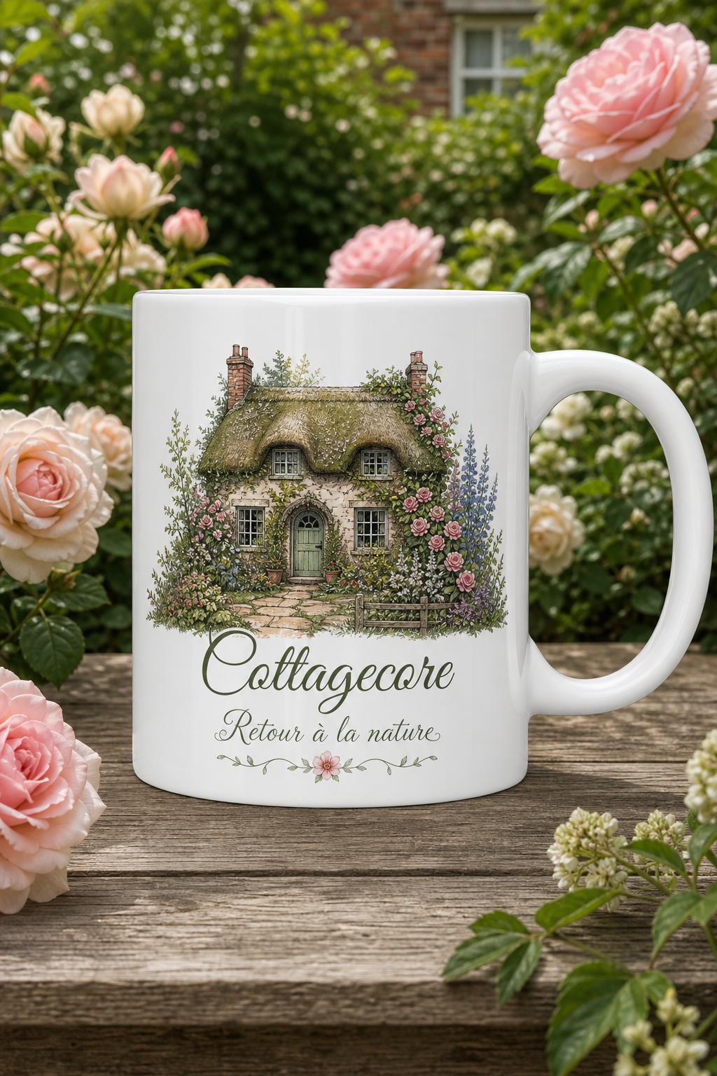 Mug Cottagecore — Un voyage bucolique pour les moments doux de la journée