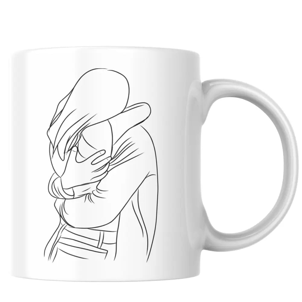 Mug couple étreinte personnalisable | Cadeau romantique